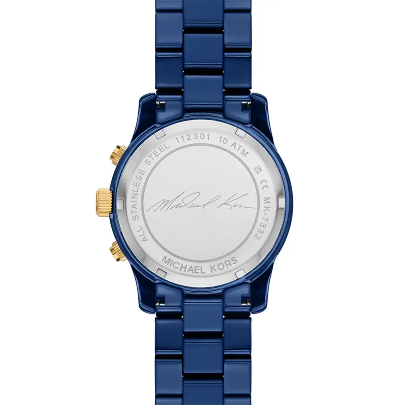 Michael Kors Runway Chronograph Navy-Coated Ladies Watch | MK7332